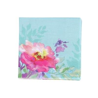 Duni, Serviettes de table, Serviettes Flowy Floral 24X24 Cm (24 x 24 cm) - Publicité Duni, Serviettes de table, Serviettes Flowy Floral 24X24 Cm (24 x 24 cm) - Publicité