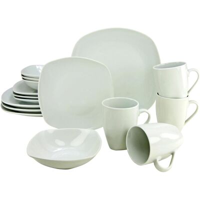 Service carré Creatable 16 pièces - Porcelaine, micro-ondable - Publicité Service carré Creatable 16 pièces - Porcelaine, micro-ondable - Publicité