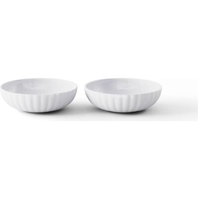 Georg Jensen Bernadotte Schale, Saladier + bol, Blanc - Publicité Georg Jensen Bernadotte Schale, Saladier + bol, Blanc - Publicité