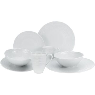 Creatable Sofia Ensemble de vaisselle en porcelaine blanche 8 pièces - Service - Publicité Creatable Sofia Ensemble de vaisselle en porcelaine blanche 8 pièces - Service - Publicité