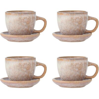 Bloomingville - Brenta Cup with Saucer - Rose, Tasse, Rose - Publicité Bloomingville - Brenta Cup with Saucer - Rose, Tasse, Rose - Publicité