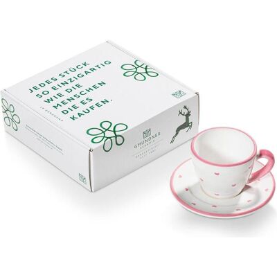 Gmundner Keramik Espresso Herzerl Rosa pour 2, Tasse, Rose - Publicité Gmundner Keramik Espresso Herzerl Rosa pour 2, Tasse, Rose - Publicité
