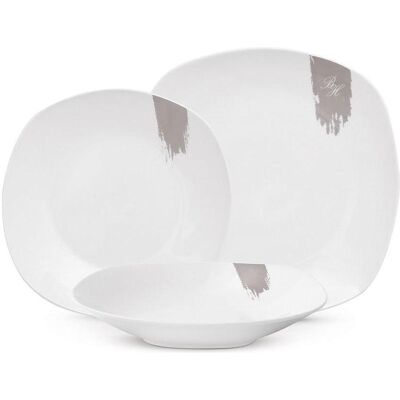BerlingerHaus Haus 18-teiliges Tellerset Taupe Collection, Assiettes, Blanc, Beige - Publicité BerlingerHaus Haus 18-teiliges Tellerset Taupe Collection, Assiettes, Blanc, Beige - Publicité