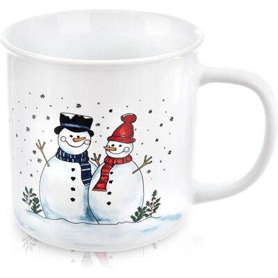 Orion Duży Kubek Ceramiczny 470 ml Zimowy Motyw Bałwanki na Prezent, Tasse, Blanc - Publicité Orion Duży Kubek Ceramiczny 470 ml Zimowy Motyw Bałwanki na Prezent, Tasse, Blanc - Publicité