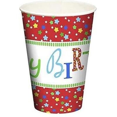 Papstar, Vaisselle de pique-nique, Gobelet en carton "Happy Birthday (10x) - Publicité Papstar, Vaisselle de pique-nique, Gobelet en carton "Happy Birthday (10x) - Publicité
