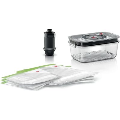 Bosch Hausgeräte Vakuum-Frischhalteset (für Stabm.-Ergo), Appareil de mise sous vide, Noir - Publicité Bosch Hausgeräte Vakuum-Frischhalteset (für Stabm.-Ergo), Appareil de mise sous vide, Noir - Publicité