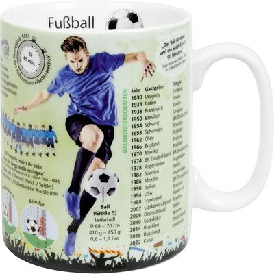 6x Könitz Tasse à café 'Tasse de savoir football, Tasse, Multicolore - Publicité 6x Könitz Tasse à café 'Tasse de savoir football, Tasse, Multicolore - Publicité