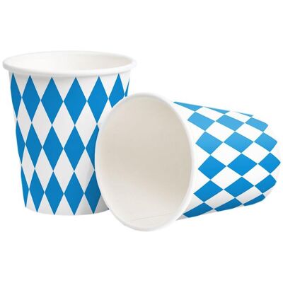 Magni, Vaisselle de pique-nique, Gobelet en carton bleu bavarois 250ml 10pcs (10x) - Publicité Magni, Vaisselle de pique-nique, Gobelet en carton bleu bavarois 250ml 10pcs (10x) - Publicité