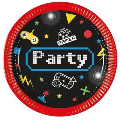 Procos, Vaisselle de pique-nique, Gaming Party Assiettes en carton 20 cm 8 pcs (8x) - Publicité Procos, Vaisselle de pique-nique, Gaming Party Assiettes en carton 20 cm 8 pcs (8x) - Publicité