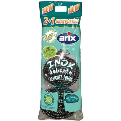 Arix We Like Green INOX Éponge spirale en acier 3 pcs., Ustensiles de nettoyage - Publicité Arix We Like Green INOX Éponge spirale en acier 3 pcs., Ustensiles de nettoyage - Publicité
