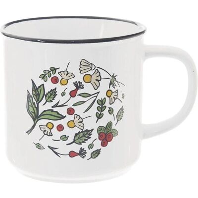 Orion Kubek Ceramiczny na Kawę Herbatę Kakao Duży Kwiaty Prezent 700 ml, Tasse, Multicolore - Publicité Orion Kubek Ceramiczny na Kawę Herbatę Kakao Duży Kwiaty Prezent 700 ml, Tasse, Multicolore - Publicité