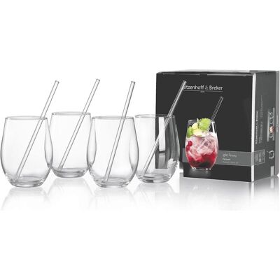 Ensemble de Gin et Pailles Transparentes RITZENHOFF & BREKER - 8 pièces - Publicité Ensemble de Gin et Pailles Transparentes RITZENHOFF & BREKER - 8 pièces - Publicité