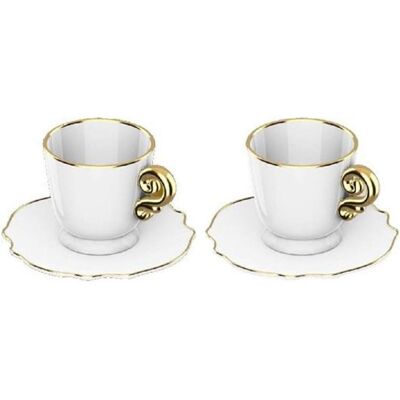 Bialetti Set 2 tasses Cappucio, Tasse, Blanc - Publicité Bialetti Set 2 tasses Cappucio, Tasse, Blanc - Publicité