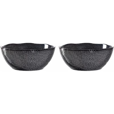 Leonardo Coupe Matera Ø 25 cm 2 pièces, Anthracite, Saladier + bol, Gris - Publicité Leonardo Coupe Matera Ø 25 cm 2 pièces, Anthracite, Saladier + bol, Gris - Publicité