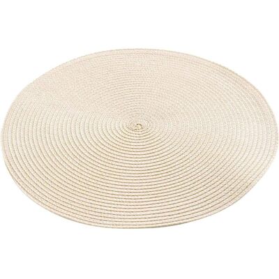 Douceur d`Interieur ZEBULON Set de table - Crème rond 35cm - Protection de surface - Publicité Douceur d`Interieur ZEBULON Set de table - Crème rond 35cm - Protection de surface - Publicité
