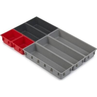 Joseph Joseph Schubladen-Organizer-Set, 7-teilig grau/rot DUO, Range-couverts, Gris, Rouge - Publicité Joseph Joseph Schubladen-Organizer-Set, 7-teilig grau/rot DUO, Range-couverts, Gris, Rouge - Publicité