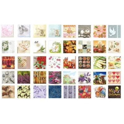 Iris, Serviettes de table, Serviettes pour toutes occasions (33 x 33 cm) - Publicité Iris, Serviettes de table, Serviettes pour toutes occasions (33 x 33 cm) - Publicité