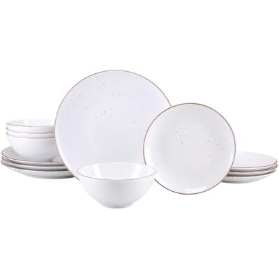 CreaTable, Set de vaisselle, Vintage Nature (12 pcs) - Publicité CreaTable, Set de vaisselle, Vintage Nature (12 pcs) - Publicité