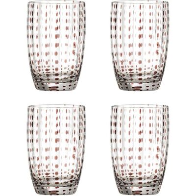 Bloomingville - Brinley Drinking Glass - Brown, Verres, Marron - Publicité Bloomingville - Brinley Drinking Glass - Brown, Verres, Marron - Publicité
