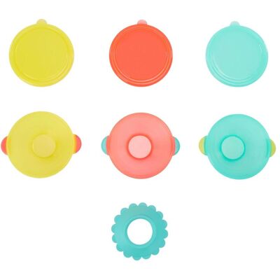 Badabulle, Vaisselle + couverts pour enfants, Bols de brassage avec couvercle et ventouse - Publicité Badabulle, Vaisselle + couverts pour enfants, Bols de brassage avec couvercle et ventouse - Publicité