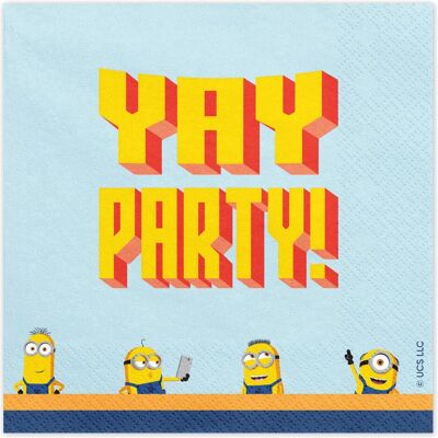 Partydeco, Serviettes de table, Servietten Minions (20 pcs, 33 x 33 cm) - Publicité Partydeco, Serviettes de table, Servietten Minions (20 pcs, 33 x 33 cm) - Publicité