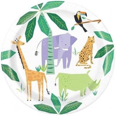 Unique Vaisselle de pique-nique, Assiette Safari (8pcs) (8x) - Publicité Unique Vaisselle de pique-nique, Assiette Safari (8pcs) (8x) - Publicité