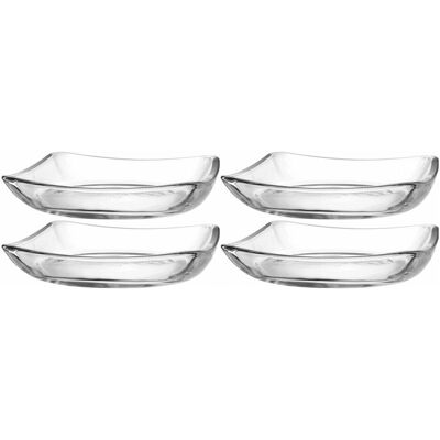 4x Leonardo Assiette Piazza 20cm, Assiettes, Transparent - Publicité 4x Leonardo Assiette Piazza 20cm, Assiettes, Transparent - Publicité