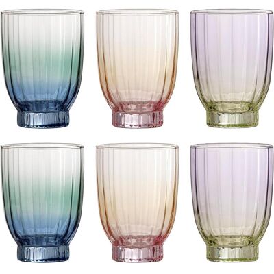 Bloomingville - Nicoline Drinking Glass - Multi, Verres, Multicolore - Publicité Bloomingville - Nicoline Drinking Glass - Multi, Verres, Multicolore - Publicité
