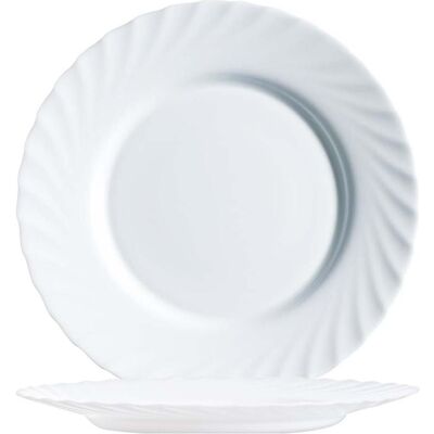 Assiette Trianon Blanc - Plate - Publicité Assiette Trianon Blanc - Plate - Publicité
