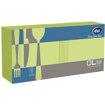 Aha, Serviettes de table, Serviettes AFH, 2 plis, pliage 1/4, 33x33cm, 250 pièces, citron vert (250 pcs, 33 x 33 cm) - Publicité Aha, Serviettes de table, Serviettes AFH, 2 plis, pliage 1/4, 33x33cm, 250 pièces, citron vert (250 pcs, 33 x 33 cm) - Publicité
