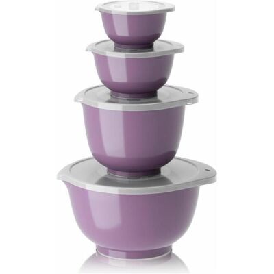 Rosti NEW Margrethe Set 8 pièces 0,25 + 0,5 + 1,5 + 3 L Lavender, Saladier + bol, Violet - Publicité Rosti NEW Margrethe Set 8 pièces 0,25 + 0,5 + 1,5 + 3 L Lavender, Saladier + bol, Violet - Publicité