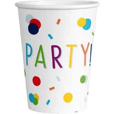 Amscan, Vaisselle de pique-nique, Gobelet à motif 8ST Confetti Birthday (10x) - Publicité Amscan, Vaisselle de pique-nique, Gobelet à motif 8ST Confetti Birthday (10x) - Publicité