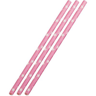 Westmark 50 pailles en papier, roses avec étoiles blanches, 19,7 cm,50sb, Pailles, Rose - Publicité Westmark 50 pailles en papier, roses avec étoiles blanches, 19,7 cm,50sb, Pailles, Rose - Publicité