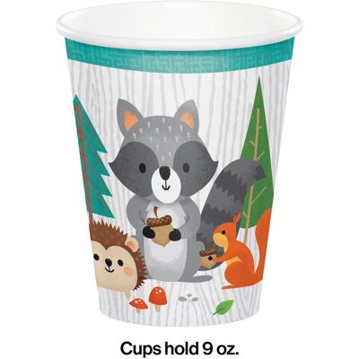 Creative Party, Vaisselle de pique-nique, Gobelet en carton Animaux de la forêt, 8 pièces (8x) - Publicité Creative Party, Vaisselle de pique-nique, Gobelet en carton Animaux de la forêt, 8 pièces (8x) - Publicité