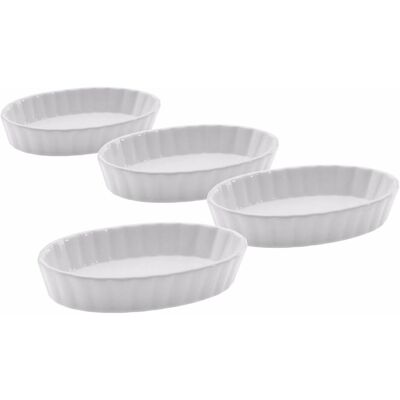 Westmark Lot de 4 bols, Plat à gratin, Blanc - Publicité Westmark Lot de 4 bols, Plat à gratin, Blanc - Publicité