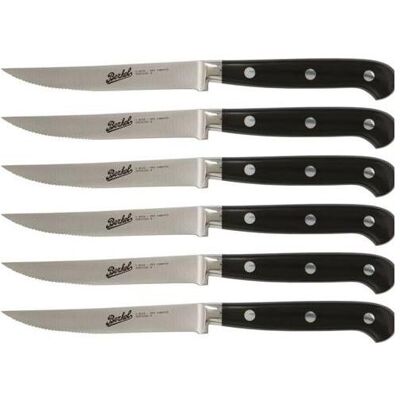 Berkel Adhoc Glossy Black Steak Set 6-tlg. gezackt, Couverts, Noir, Argent - Publicité Berkel Adhoc Glossy Black Steak Set 6-tlg. gezackt, Couverts, Noir, Argent - Publicité