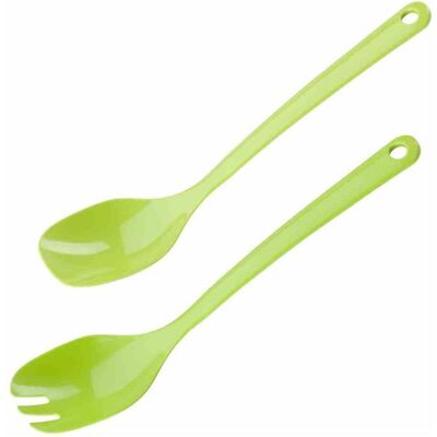 Waca Couverts à salade en plastique de couleur verte, 31 cm, 2 pièces, Couverts de service, Vert - Publicité Waca Couverts à salade en plastique de couleur verte, 31 cm, 2 pièces, Couverts de service, Vert - Publicité