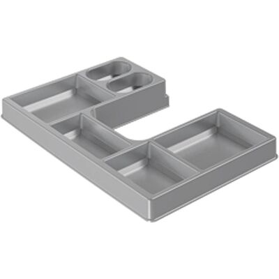 Hettich Organisation intérieure OrgaTray 510 avec découpe au sol, Range-couverts, Gris - Publicité Hettich Organisation intérieure OrgaTray 510 avec découpe au sol, Range-couverts, Gris - Publicité