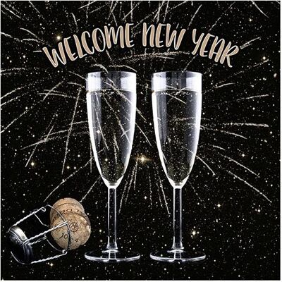 Papstar, Serviettes de table, Bienvenue au Nouvel An (20 pcs, 33 x 33 cm) - Publicité Papstar, Serviettes de table, Bienvenue au Nouvel An (20 pcs, 33 x 33 cm) - Publicité