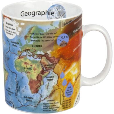 Könitz Tasse à café "Géographie, Tasse, Multicolore - Publicité Könitz Tasse à café "Géographie, Tasse, Multicolore - Publicité