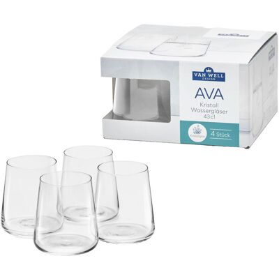 Bormioli Rocco Wasserglas Ava 430ml 4St, Verres, Transparent - Publicité Bormioli Rocco Wasserglas Ava 430ml 4St, Verres, Transparent - Publicité