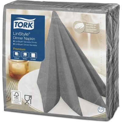 Tork, Serviettes de table, Linstyle Middagsserviet. Grå (50 pcs, 39 x 39 cm) - Publicité Tork, Serviettes de table, Linstyle Middagsserviet. Grå (50 pcs, 39 x 39 cm) - Publicité