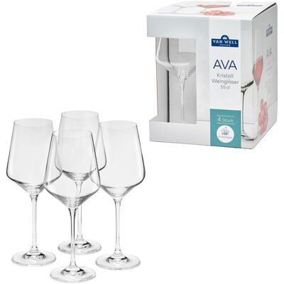 Bormioli Rocco Weinglas Ava 550ml 4ST, Verres à vin, Transparent - Publicité Bormioli Rocco Weinglas Ava 550ml 4ST, Verres à vin, Transparent - Publicité