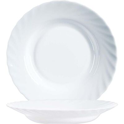 Arcoroc Trianon Assiette creuse unie, - ( pièce), Assiettes, Blanc - Publicité Arcoroc Trianon Assiette creuse unie, - ( pièce), Assiettes, Blanc - Publicité