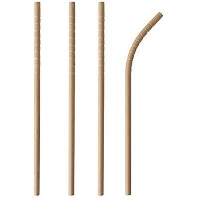 Papstar Paille pure flexible marron, Pailles, Marron - Publicité Papstar Paille pure flexible marron, Pailles, Marron - Publicité