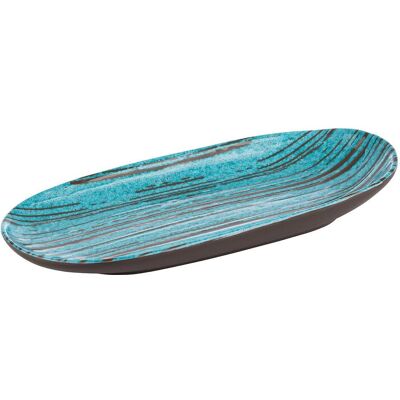 Assiette APS Cancun - Bleu/marron - 13,5x28 cm - Publicité Assiette APS Cancun - Bleu/marron - 13,5x28 cm - Publicité