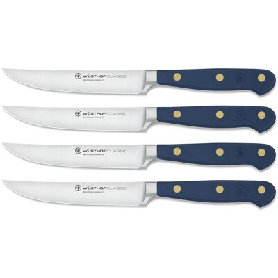 Wüsthof Classic Steakmessersatz mit 4 Messern, Couverts, Bleu - Publicité Wüsthof Classic Steakmessersatz mit 4 Messern, Couverts, Bleu - Publicité