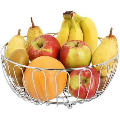 Zeller Present, Plat décoratif, Corbeille à fruits métal ø 28.5x12 cm - Publicité Zeller Present, Plat décoratif, Corbeille à fruits métal ø 28.5x12 cm - Publicité