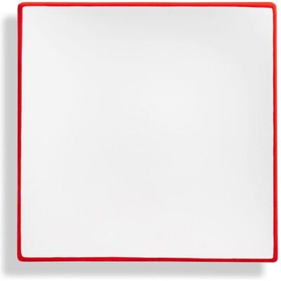 Gmundner Keramik Bord rouge rubis, Assiette plate Trend (26x26cm), Assiettes, Rouge - Publicité Gmundner Keramik Bord rouge rubis, Assiette plate Trend (26x26cm), Assiettes, Rouge - Publicité