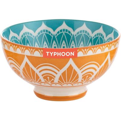 Typhoon India Bol, 15 cm, Saladier + bol, Orange, Turquoise - Publicité Typhoon India Bol, 15 cm, Saladier + bol, Orange, Turquoise - Publicité